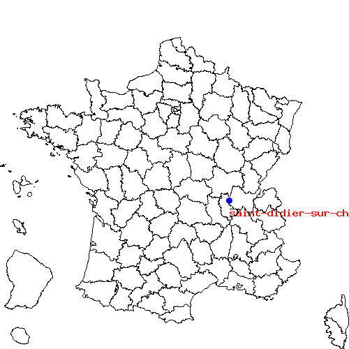 localisation sur le carte de saint-didier-sur-chalaronne 