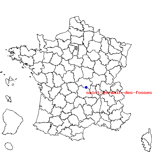 localisation sur le carte de saint-germain-des-fosses 