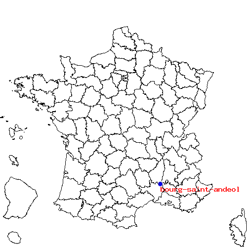 localisation sur le carte de bourg-saint-andeol 