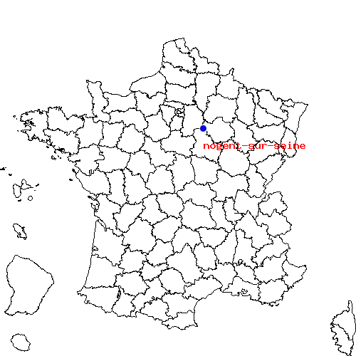 localisation sur le carte de nogent-sur-seine 
