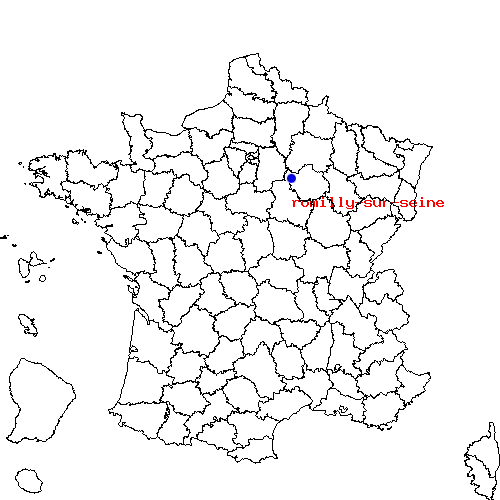 localisation sur le carte de romilly-sur-seine 