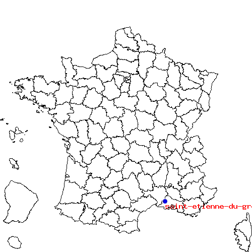 localisation sur le carte de saint-etienne-du-gres 