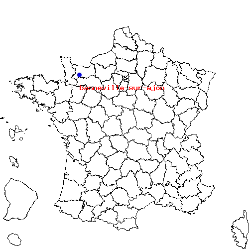 localisation sur le carte de banneville-sur-ajon 