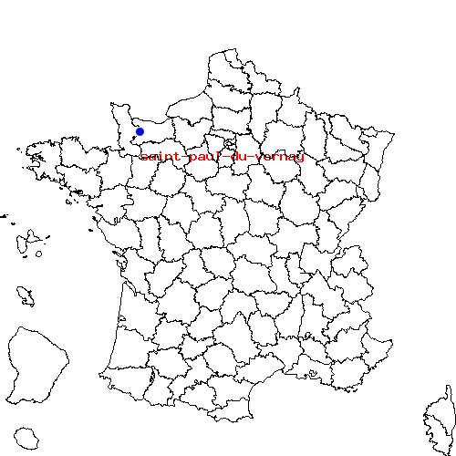 localisation sur le carte de saint-paul-du-vernay 