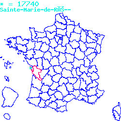 localisation sur le carte de Sainte-Marie-de-Ré 17740