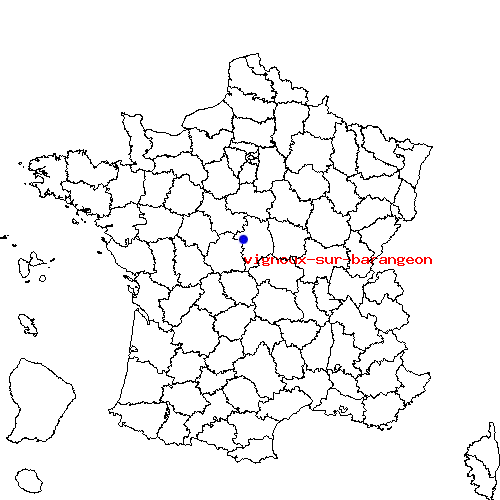 localisation sur le carte de vignoux-sur-barangeon 