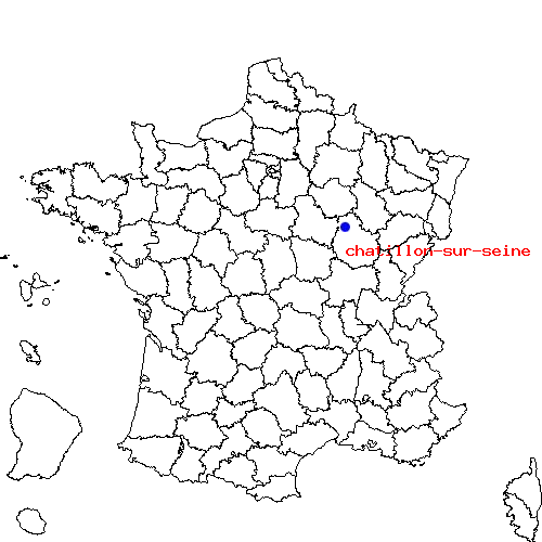 localisation sur le carte de chatillon-sur-seine 
