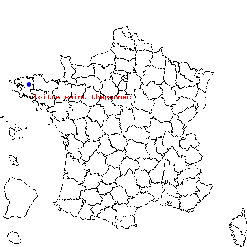 localisation sur le carte de cloitre-saint-thegonnec 