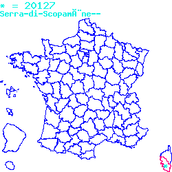 localisation sur le carte de Serra-di-Scopamène 20127