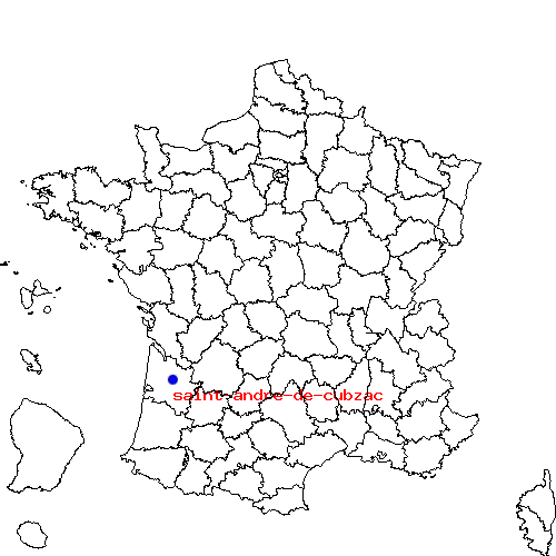 localisation sur le carte de saint-andre-de-cubzac 