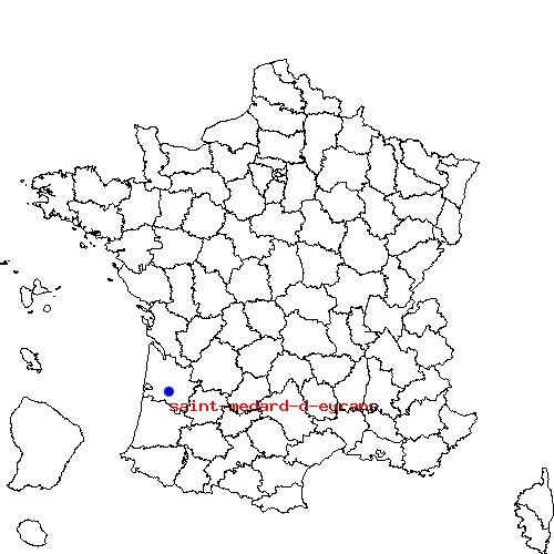 localisation sur le carte de saint-medard-d-eyrans 