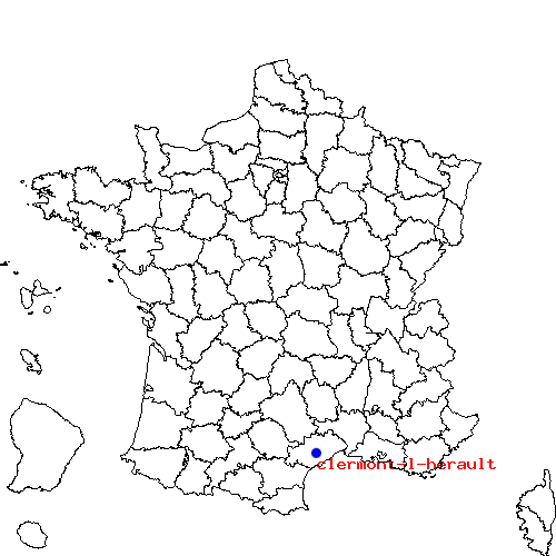 localisation sur le carte de clermont-l-herault 