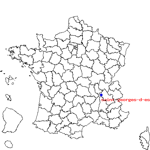 localisation sur le carte de saint-georges-d-esperanche 