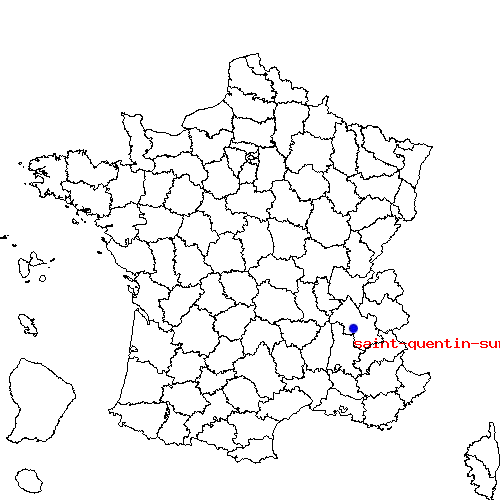 localisation sur le carte de saint-quentin-sur-isere 