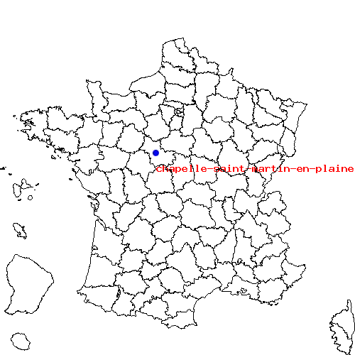 localisation sur le carte de chapelle-saint-martin-en-plaine 