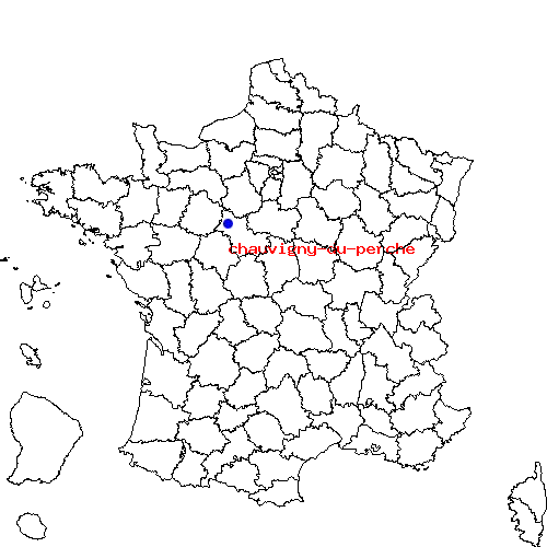 localisation sur le carte de chauvigny-du-perche 