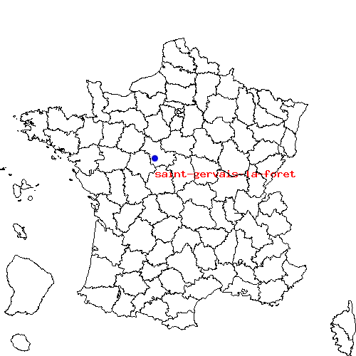 localisation sur le carte de saint-gervais-la-foret 