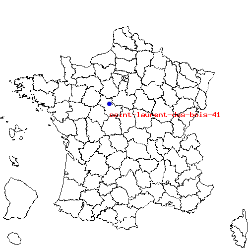 localisation sur le carte de saint-laurent-des-bois-41 