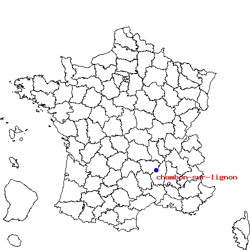 localisation sur le carte de chambon-sur-lignon 