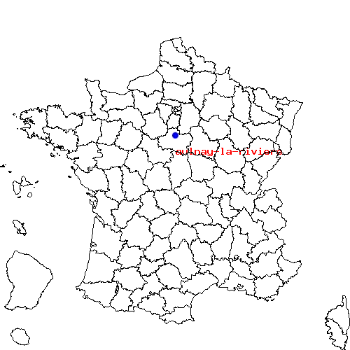 localisation sur le carte de aulnay-la-riviere 