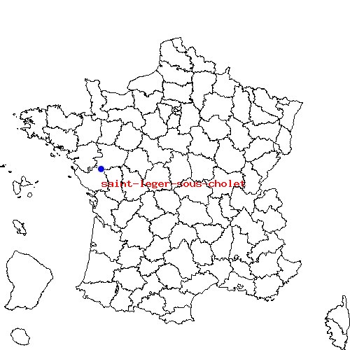 localisation sur le carte de saint-leger-sous-cholet 