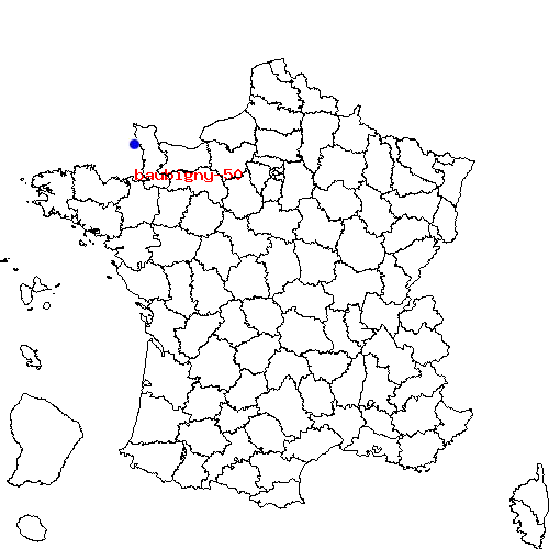 localisation sur le carte de baubigny-50 