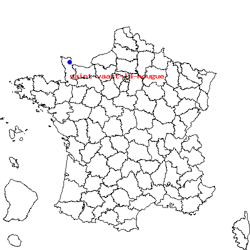 localisation sur le carte de saint-vaast-la-hougue 