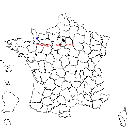 localisation sur le carte de torigni-sur-vire 