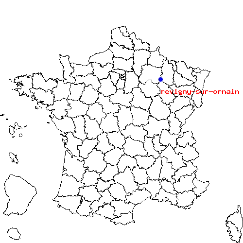 localisation sur le carte de revigny-sur-ornain 