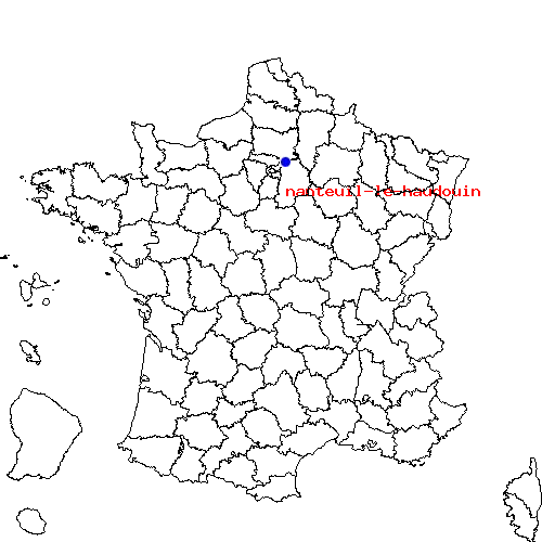 localisation sur le carte de nanteuil-le-haudouin 