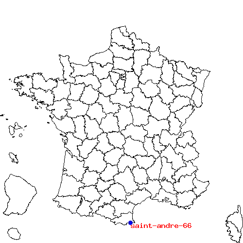 localisation sur le carte de saint-andre-66 