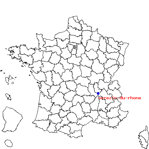 localisation sur le carte de serezin-du-rhone 