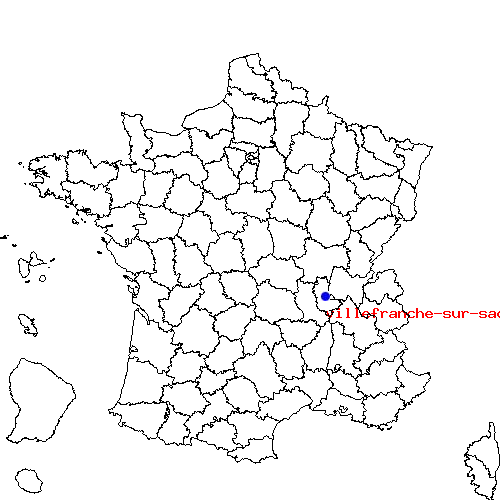 localisation sur le carte de villefranche-sur-saone 