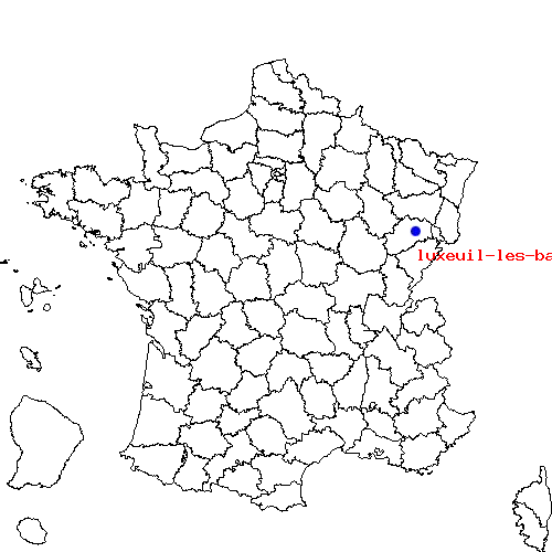 localisation sur le carte de luxeuil-les-bains 