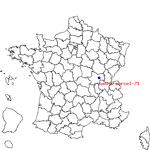 localisation sur le carte de saint-marcel-71 