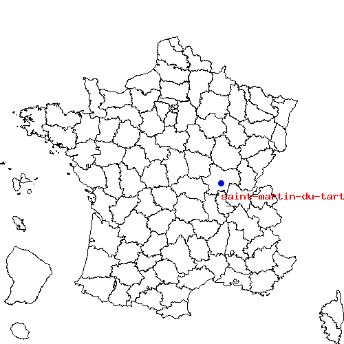 localisation sur le carte de saint-martin-du-tartre 