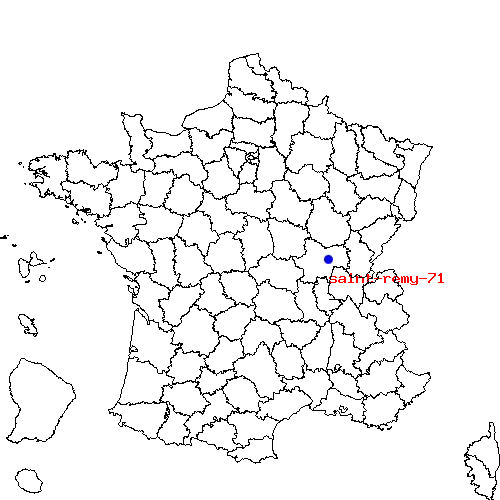 localisation sur le carte de saint-remy-71 