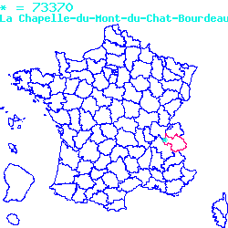 localisation sur le carte de La Chapelle-du-Mont-du-Chat 73370