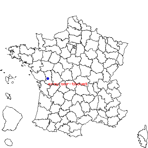 localisation sur le carte de azay-sur-thouet 