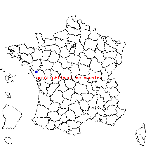 localisation sur le carte de saint-philbert-de-bouaine 