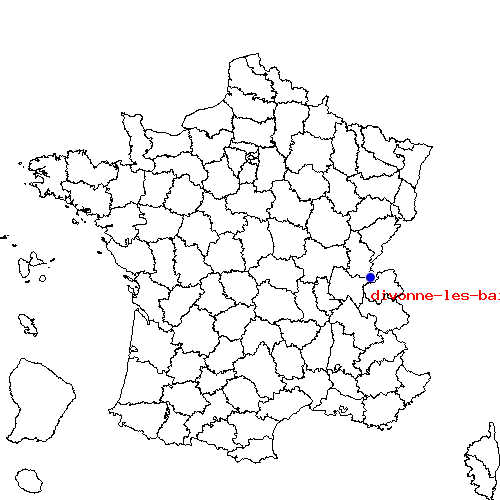 localisation sur le carte de divonne-les-bains 