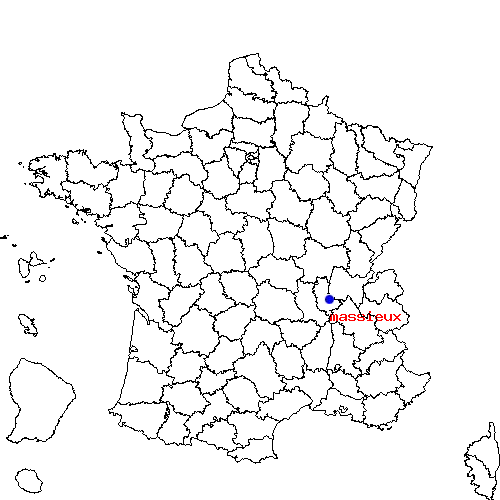 localisation sur le carte de massieux 