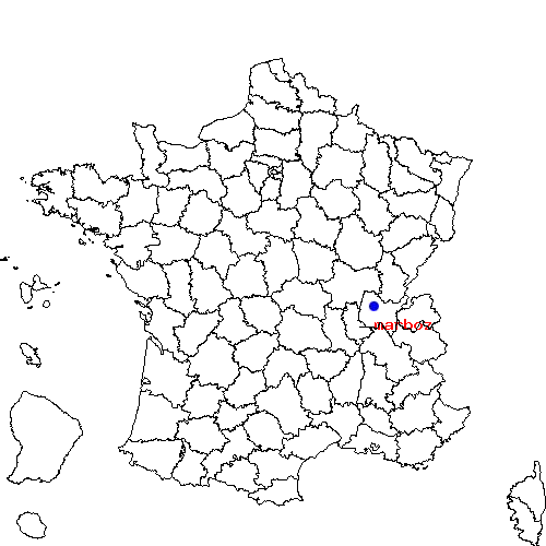 localisation sur le carte de marboz 