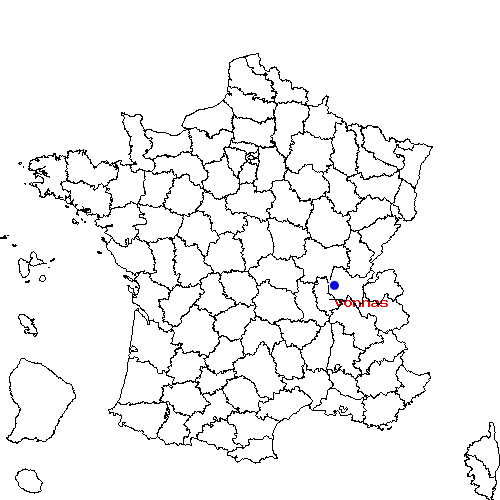 localisation sur le carte de vonnas 