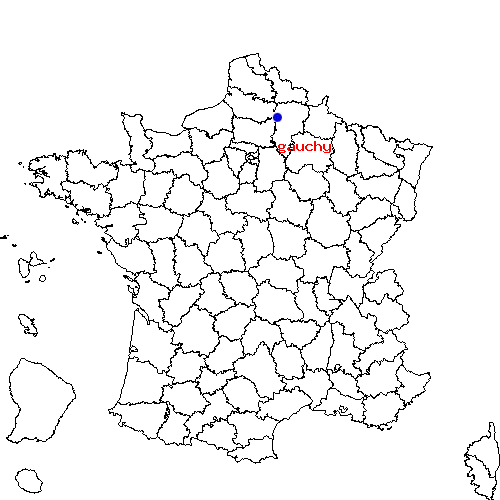 localisation sur le carte de gauchy 