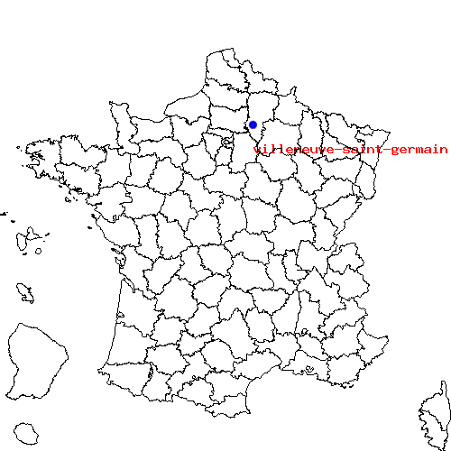 localisation sur le carte de villeneuve-saint-germain 