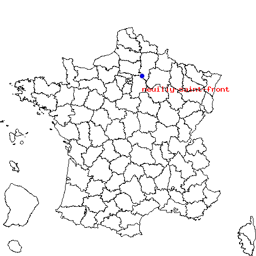 localisation sur le carte de neuilly-saint-front 