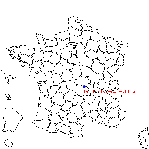 localisation sur le carte de bellerive-sur-allier 