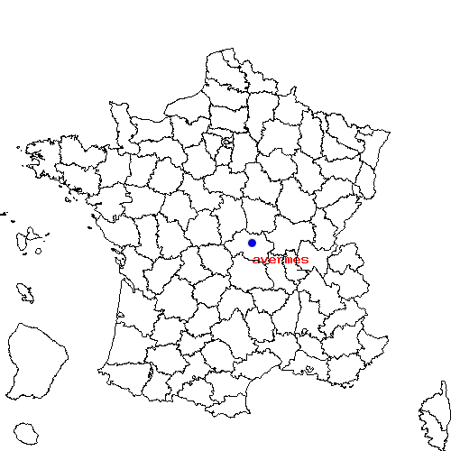 localisation sur le carte de avermes 