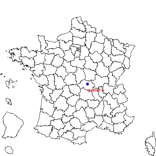 localisation sur le carte de yzeure 